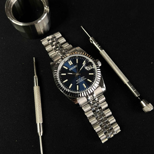 DateJust 36 Navy Blue - Custom Seiko NH35 Automatic Watch