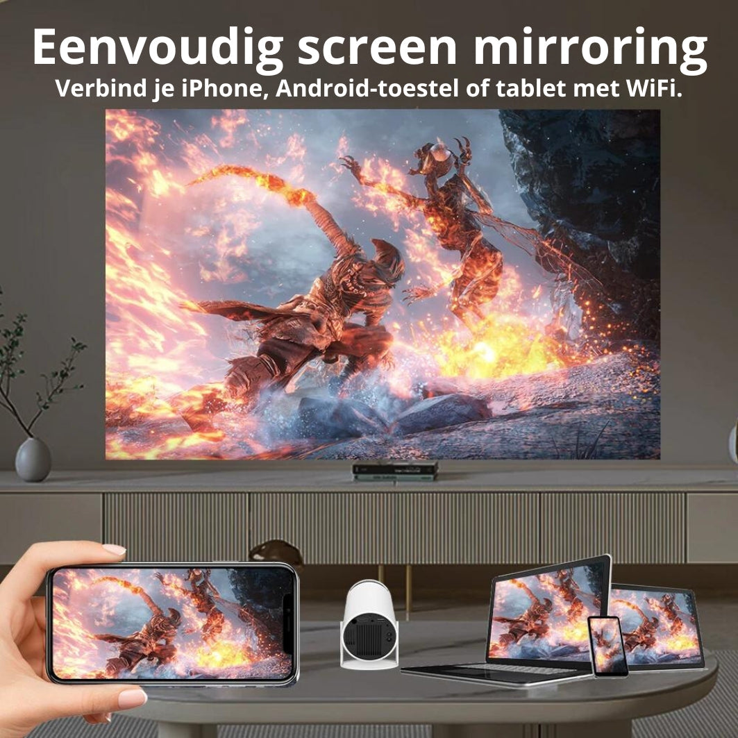 Merinio™ - 180° Draagbare Projector met WiFi